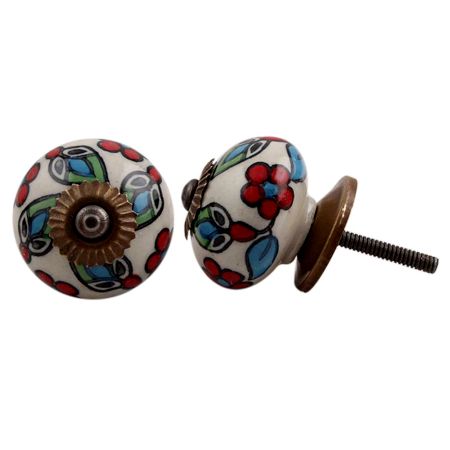Multicolored Bud Floral Knob